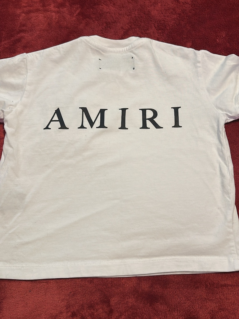 AMIRI White Tee with Black Logo Chest Emblem - Picture 2 of 3